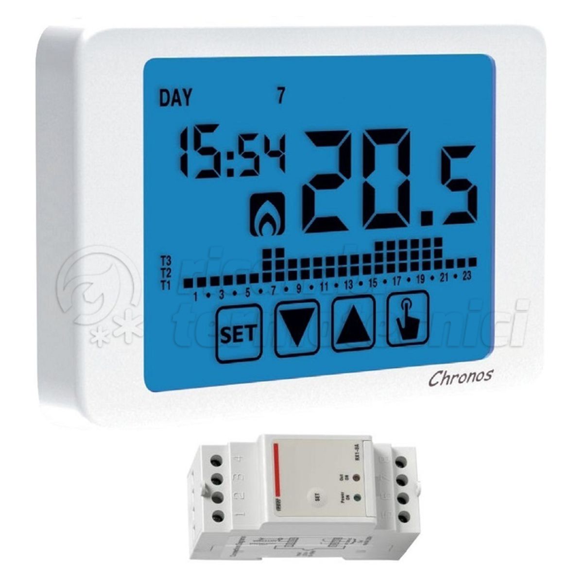 VEMER CRONOTERMOSTATO VEMER SETTIMANALE TOUCH SCREEN BIANCO RADIO FREQUENZA