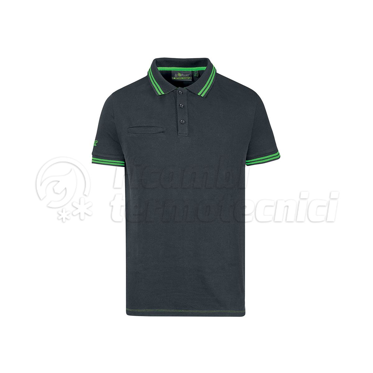 POLO MANICA CORTA SLIM FIT  MOD WAY ASPHALT GRAY TAGLIA XL