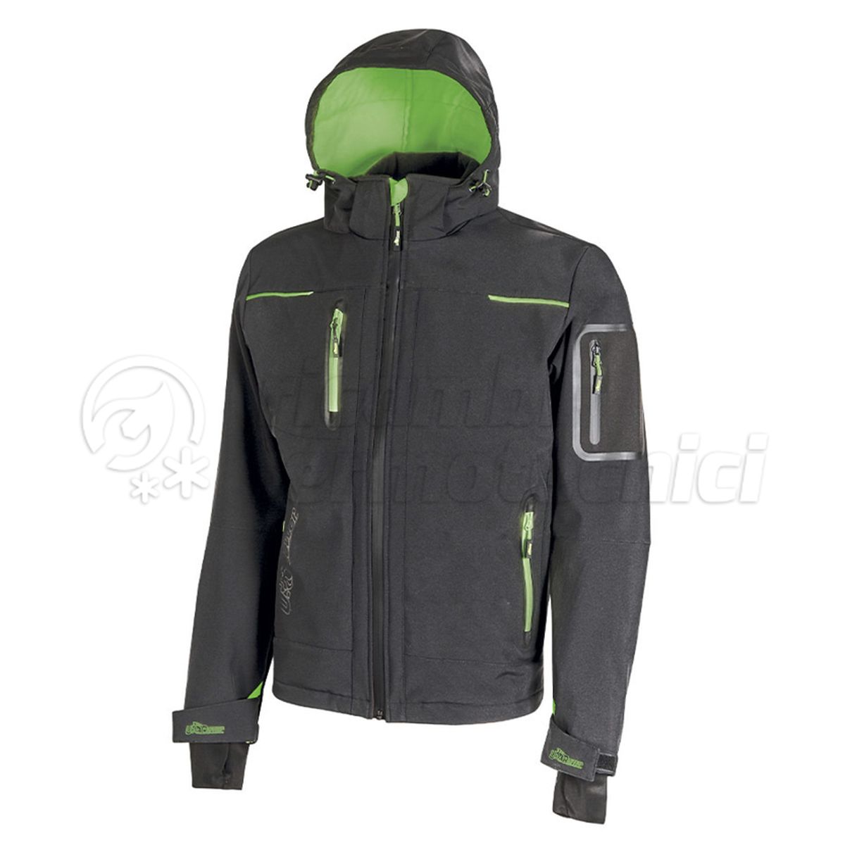GIACCA IN SOFTSHELL CON MEMBRANA U-TEX  SPACE ASPHALT GREY GREEN TAGLIA M
