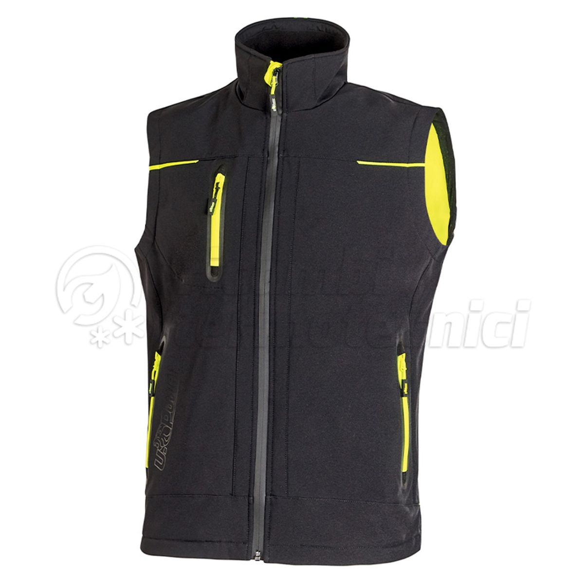 GILET IN SOFTSHELL CON MEMBRANA U-TEX  UNIVERSE  BLACK CARBON TAGLIA M