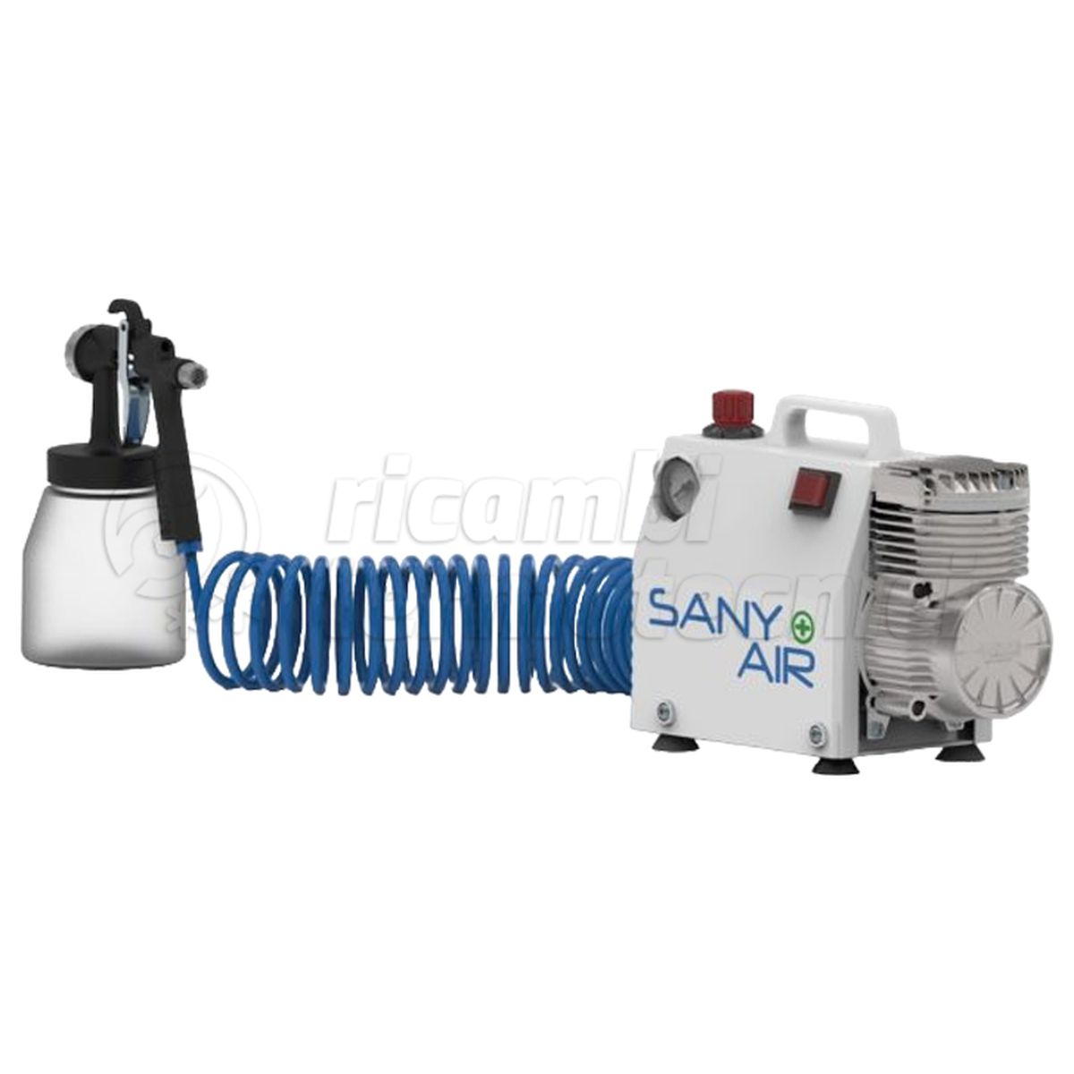KIT SANIFICAZIONE AMBIENTI "SANY+AIR" :COMPLETO DI:
SPIRALE 5MT. PISTOLA CON VAPORIZZATORE